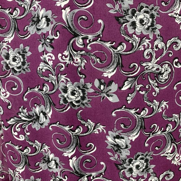 Purple Abstract Top Three Quarter Sleeve - Picture 6 of 8